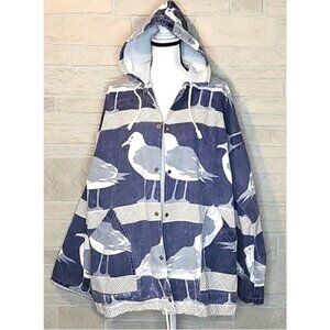 Vintage 90’s Michigan Rag Co. seagull canvas hooded jacket size medium